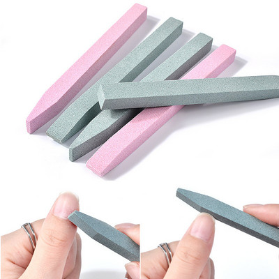 1 τμχ λείανση Buffer Block Quartz Stone Nail Files σε σχήμα V Nail Art Grinding Cuticle Remover Tools Manicure