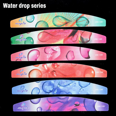 Turpija za nokte 100/180 Profesionalni brusni papir Half Moon Polish Buffer Block Nails Dodaci za manikuru Lime a Ongle Nail tool