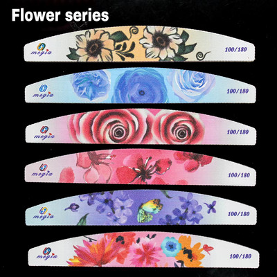 Turpija za nokte 100/180 Profesionalni brusni papir Half Moon Polish Buffer Block Nails Dodaci za manikuru Lime a Ongle Nail tool