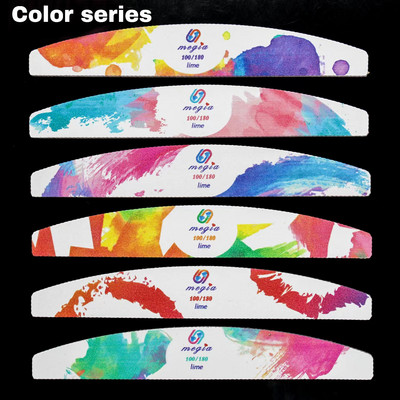 Turpija za nokte 100/180 Profesionalni brusni papir Half Moon Polish Buffer Block Nails Dodaci za manikuru Lime a Ongle Nail tool