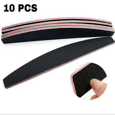 Turpija za nokte 100/180 Profesionalni brusni papir Half Moon Polish Buffer Block Nails Dodaci za manikuru Lime a Ongle Nail tool