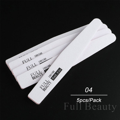 5 tk Professionaalsed küüneviilid Half Moon Double Side 100/180 liivapaberiga trimmer lubjapuhver küünte tarvikud ja tööriistad LA1535