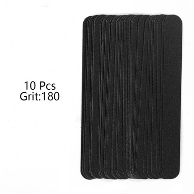 10 komada ravnih štapića, zamjenske turpije za nokte, 100/180/240 brusni papir s metalnom drškom, alati za brušenje, turpije za poliranje, manikura