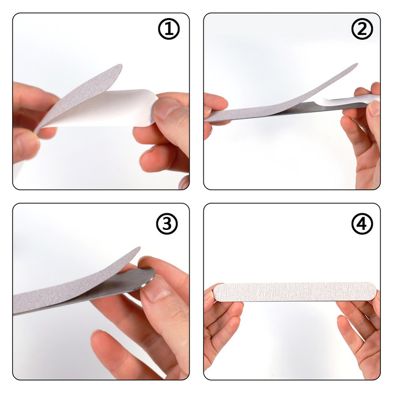 10 komada ravnih štapića, zamjenske turpije za nokte, 100/180/240 brusni papir s metalnom drškom, alati za brušenje, turpije za poliranje, manikura