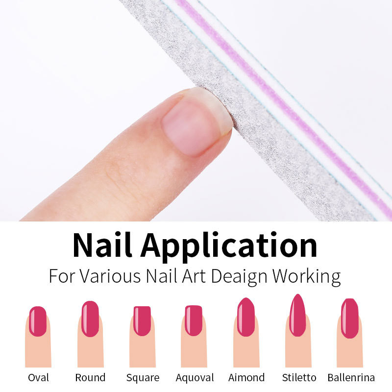 5/10 buc. Pile profesionale pentru unghii 100/180 Hârtie abrazivă șlefuit Pile de lustruit Echipament pentru unghii Tampon pentru manichiură Instrumente pentru arta unghiilor