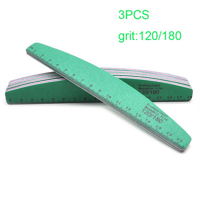 3/5 db KörömdíszreszelőPprofesszionális anyagú köröm kiegészítők és szerszám 120/180 műanyag polírozó reszelő, erős vastag manikűrhöz