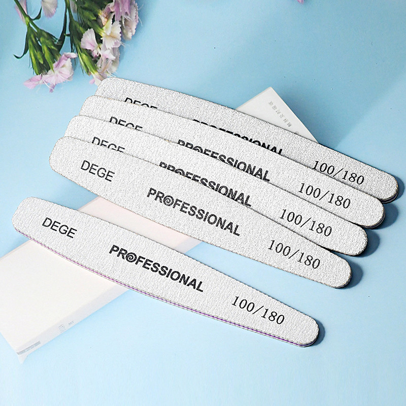 2бр. Професионални пили за нокти 100 180 Миеща се диамантена шкурка Силни дебели пили за нокти за маникюр Шлайфане Инструменти за ноктопластика