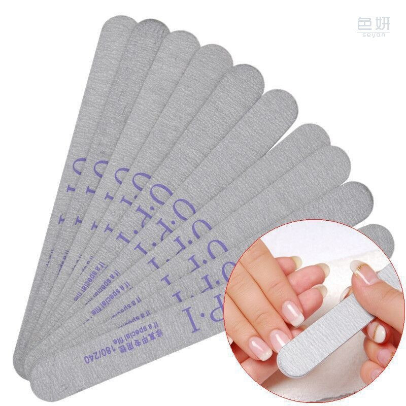 100/180 5tk/partii Õhuke küüneviil Mattud ribad Lilla südaliiv Emery Board Grey liivapaberpuhver küüntekunsti maniküüri jaoks