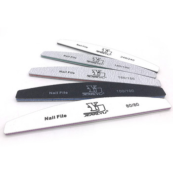 5τμχ/Παρτίδα Half Moon Nail Files Grit 80/100/150/180/240 Επαγγελματικό Υλικό Νυχιών Αξεσουάρ και Εργαλεία Μανικιούρ Περιποίηση πεντικιούρ