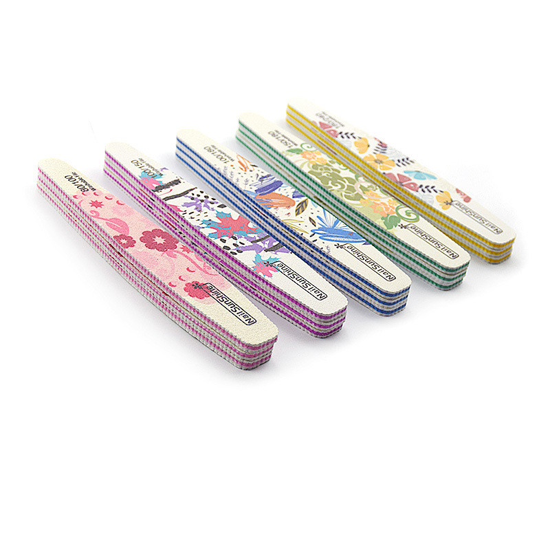 5 komada Waterdrop Flower Turpije za nokte 100 180 150 Dvostrano brušenje Buffer Block Tips Alati za nokte Manikura Alat za poliranje noktiju