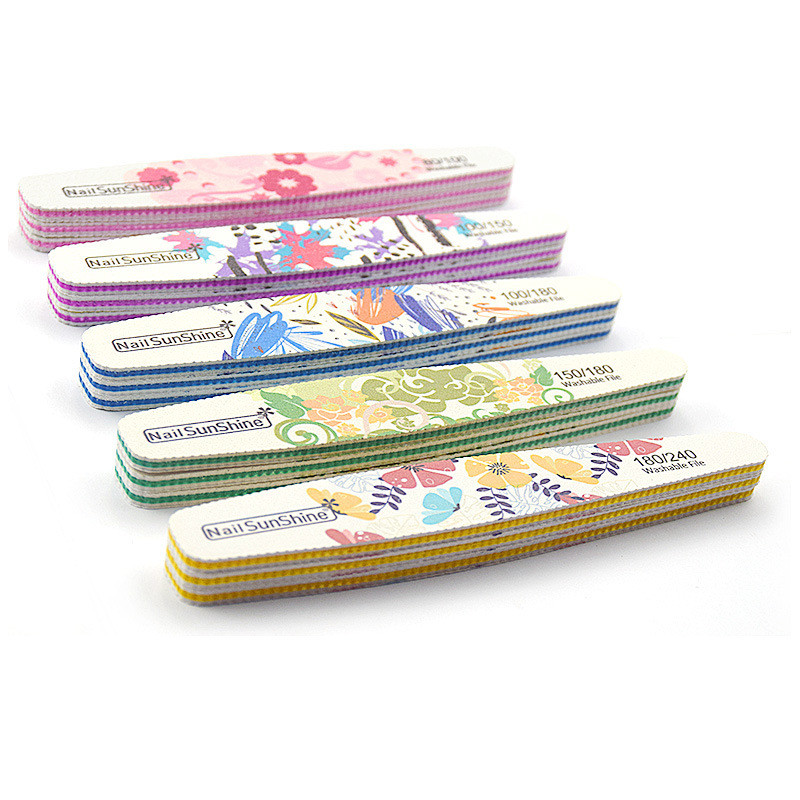 5 komada Waterdrop Flower Turpije za nokte 100 180 150 Dvostrano brušenje Buffer Block Tips Alati za nokte Manikura Alat za poliranje noktiju