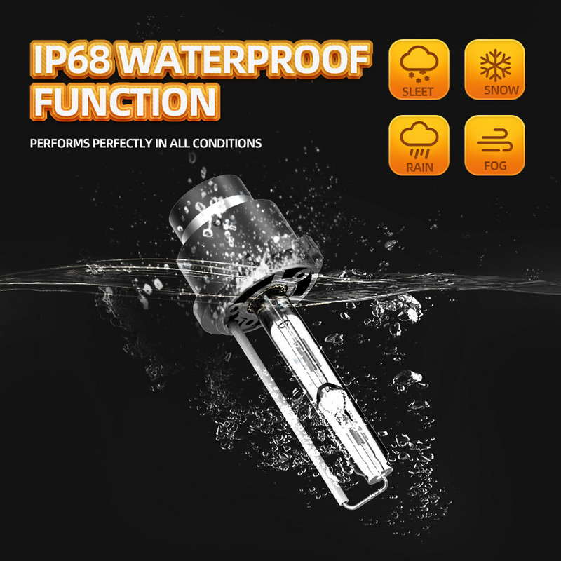 2vnt Super Bright priekiniai žibintai D2S Xenon HID automobilio lemputė 55W 9000LM Automobilių priekiniai žibintai 4300K 6000K 8000K 10000K 12000K automatinė lemputė