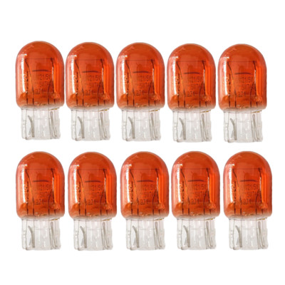 10x T20 7443 7440 signalinė lemputė W21/5W 3800K halogeninė lemputė skaidriai oranžinė dienos važiavimo žibintai posūkio sustabdymo stabdžių galinė lemputė DRL lemputės