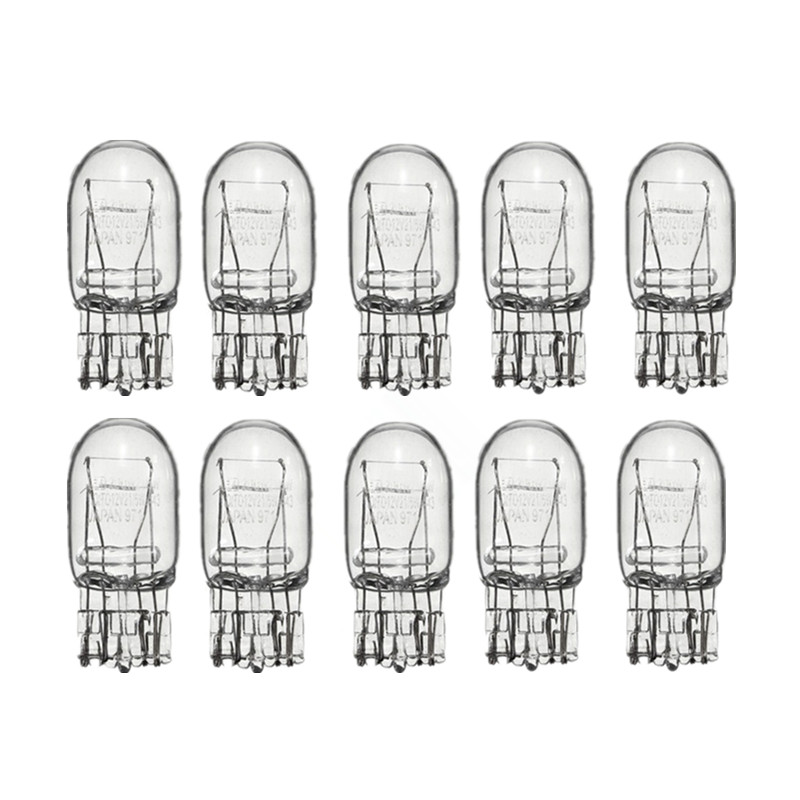 10x T20 7443 7440 signalinė lemputė W21/5W 3800K halogeninė lemputė skaidriai oranžinė dienos važiavimo žibintai posūkio sustabdymo stabdžių galinė lemputė DRL lemputės