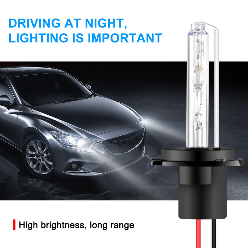 2 vnt 3000K 4300K 5000K 6000K 8000K 10000K HID ksenoninės lemputės H1 H3 H7 H8 H11 9005 HB3 9006 HB4 H4 automobilių priekinių žibintų lemputės itin ryškios