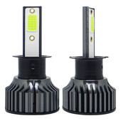 P1 Mini H3 H7 H4 Led Car Headlight Bulbs H1 9005 HB3 9006 HB4 9012 H11 H8 H9 H16 H27/880 Car Headlight 80W 16000LM 3000K Lemon