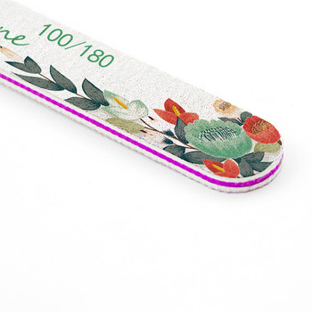 Σετ 3τμχ Επαγγελματικές λίμες και buffers νυχιών για μανικιούρ 100 180 εμπριμέ λουλουδιών σμύριδα έντονο γυαλόχαρτο που τρίβει αξεσουάρ νυχιών