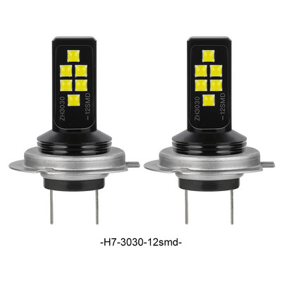 H7 H4 automašīnas LED spuldžu priekšējo lukturu miglas luktura spuldze 24W 3600LM 6000K balta DRL braukšanas gaismas automašīnas priekšējo lukturu spuldžu komplekts Auto piederumi 2 gab.
