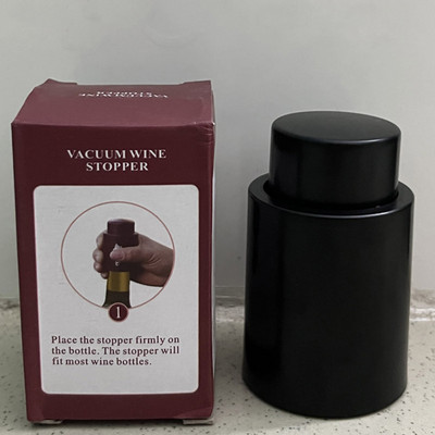 Viboelose vaakum veinipudeli kork kork suletud hoiuruum vaakum mälu veini kork Push Style baar Tööriistad Barware veinikork must