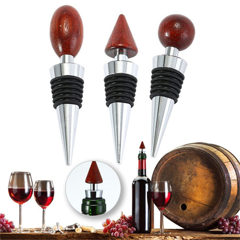 Dop pentru sticla de vin din bambus, metal, strasuri, instrumente de bar, accesorii, dop de vin, dopul pentru sticla sigilat în vid, livrare picătură