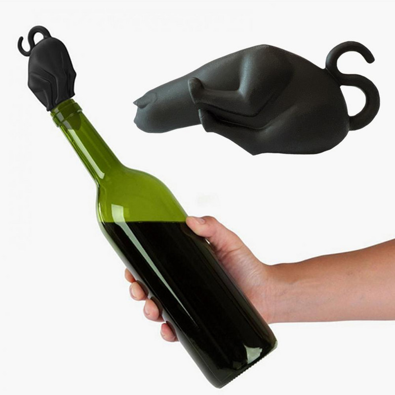 Dop pentru sticle de vin, reutilizabil, calitate alimentară, performanță bună de etanșare, silicon rezistent la scurgeri, dop de etanșare pentru sticle de pisică minunată, aprovizionare acasă