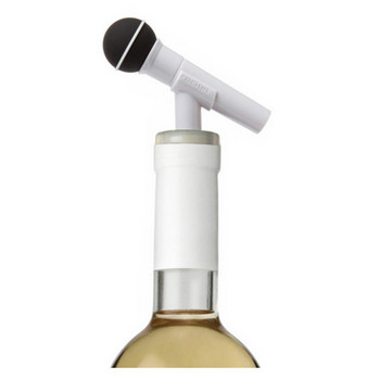 Силиконова вакуумна запушалка за бутилка вино Стоп Уплътнител Бира Напитка Винен Корк Щепсел Форма на микрофона Barware Party Bar Инструменти Без течове