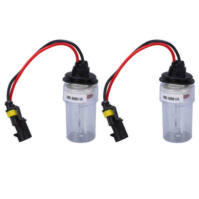 1 par H11 žarulja za prednja svjetla automobila 6000K 100W plastično staklo svijetlo bijele zamjenske žarulje za prednja svjetla za 12V automobile