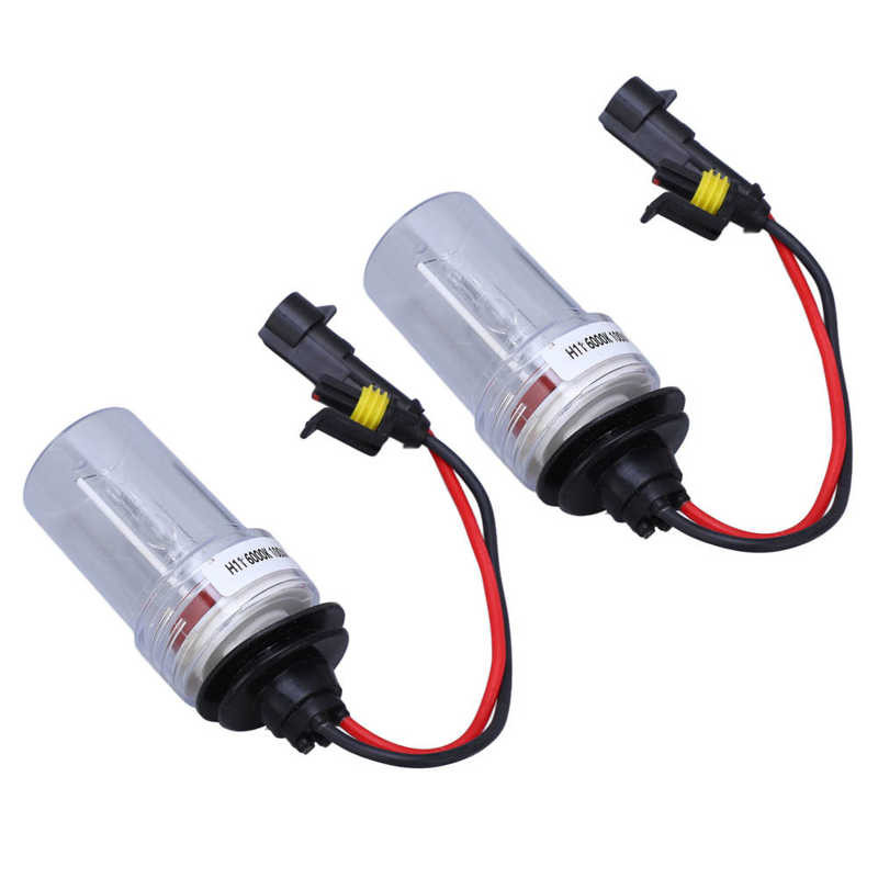 1 par H11 žarulja za prednja svjetla automobila 6000K 100W plastično staklo svijetlo bijele zamjenske žarulje za prednja svjetla za 12V automobile