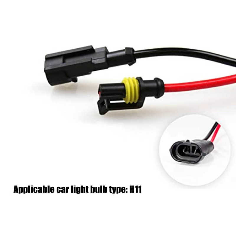 1 par H11 žarulja za prednja svjetla automobila 6000K 100W plastično staklo svijetlo bijele zamjenske žarulje za prednja svjetla za 12V automobile