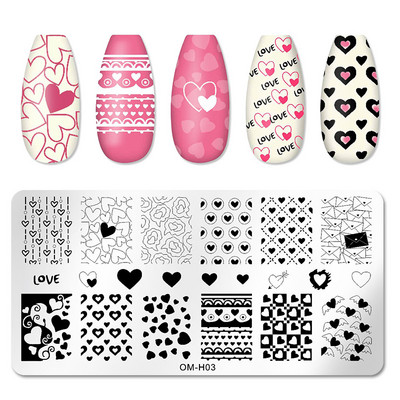 Πρότυπα για τέχνη νυχιών Σχέδιο πλάκας σφράγισης φύλλο λουλουδιών πεταλούδα Πρότυπα χριστουγεννιάτικων σφραγίδων δαντέλας Πλάκες εικόνας Αξεσουάρ μανικιούρ