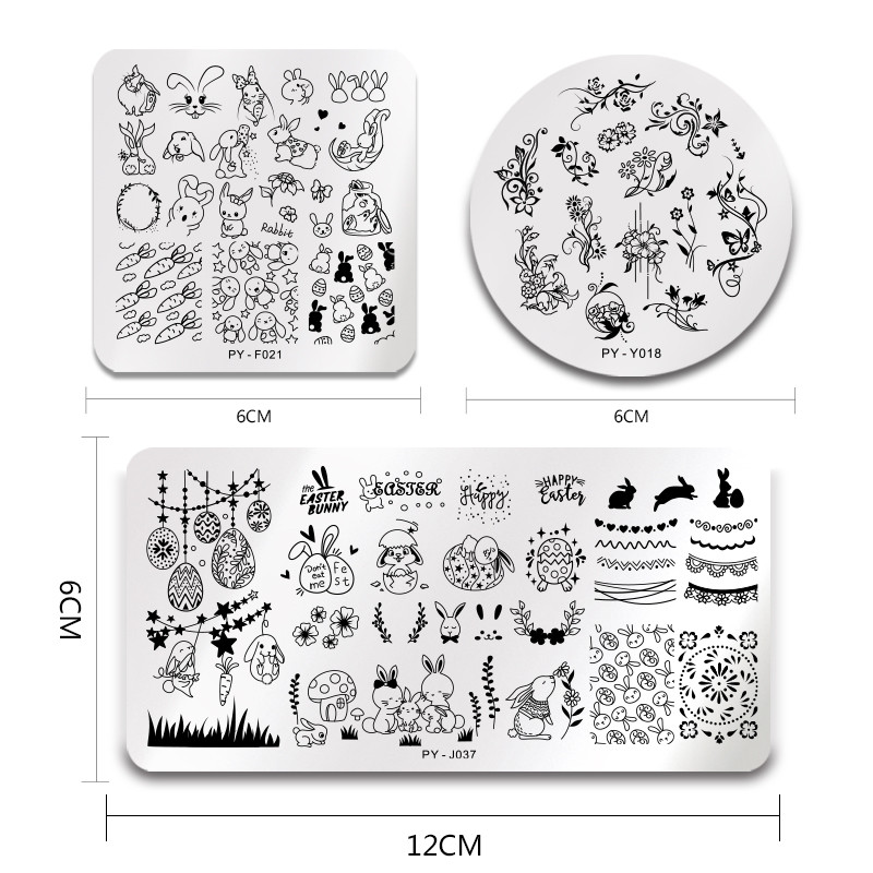 PICT YOU Πλάκες για σφράγιση νυχιών Λουλούδια Μάρμαρο Ζώα Πλάκα σφραγίδας από ανοξείδωτο ατσάλι Εργαλεία στένσιλ νυχιών DIY Πλάκα με εικόνα νυχιών