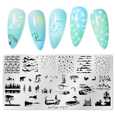 Mtssii 2023 új leopárd körömbélyegző lemezek geometriai vonalak levelek virágok design nyomdalemezek körömdíszítés stencil bélyegző eszközök