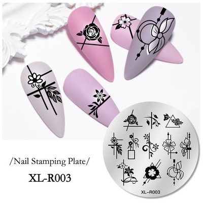 Mtssii 2023 új leopárd körömbélyegző lemezek geometriai vonalak levelek virágok design nyomdalemezek körömdíszítés stencil bélyegző eszközök