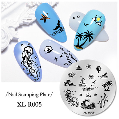 Mtssii 2023 új leopárd körömbélyegző lemezek geometriai vonalak levelek virágok design nyomdalemezek körömdíszítés stencil bélyegző eszközök