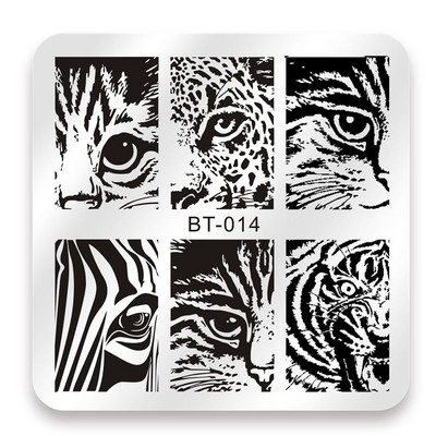 Biutee 6*6cm τετράγωνες πλάκες για σφράγιση νυχιών Σχέδιο δαντέλας λουλουδιών θερμοκρασίας σφραγίδα σφραγίδας τέχνης για τα νύχια Πρότυπο εικόνας για πιάτο στένσιλ