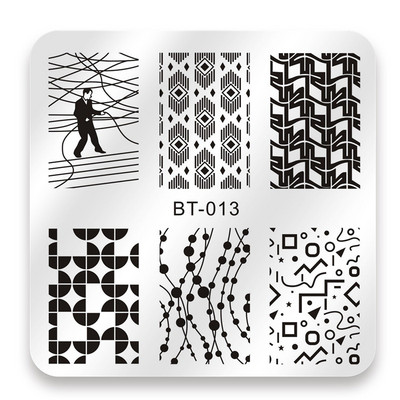 Biutee 6*6cm τετράγωνες πλάκες για σφράγιση νυχιών Σχέδιο δαντέλας λουλουδιών θερμοκρασίας σφραγίδα σφραγίδας τέχνης για τα νύχια Πρότυπο εικόνας για πιάτο στένσιλ