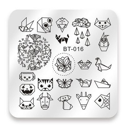 Biutee 6*6cm τετράγωνες πλάκες για σφράγιση νυχιών Σχέδιο δαντέλας λουλουδιών θερμοκρασίας σφραγίδα σφραγίδας τέχνης για τα νύχια Πρότυπο εικόνας για πιάτο στένσιλ