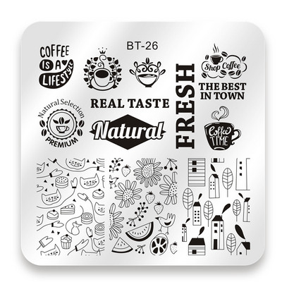 Biutee 6*6cm τετράγωνες πλάκες για σφράγιση νυχιών Σχέδιο δαντέλας λουλουδιών θερμοκρασίας σφραγίδα σφραγίδας τέχνης για τα νύχια Πρότυπο εικόνας για πιάτο στένσιλ