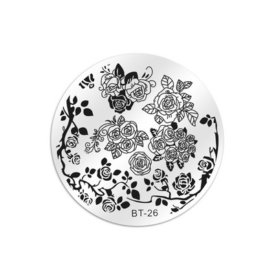 Biutee 6*6cm τετράγωνες πλάκες για σφράγιση νυχιών Σχέδιο δαντέλας λουλουδιών θερμοκρασίας σφραγίδα σφραγίδας τέχνης για τα νύχια Πρότυπο εικόνας για πιάτο στένσιλ