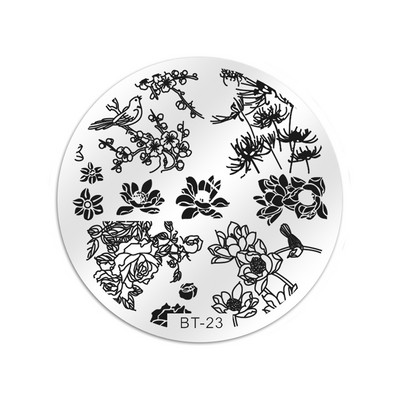 Biutee 6*6cm τετράγωνες πλάκες για σφράγιση νυχιών Σχέδιο δαντέλας λουλουδιών θερμοκρασίας σφραγίδα σφραγίδας τέχνης για τα νύχια Πρότυπο εικόνας για πιάτο στένσιλ