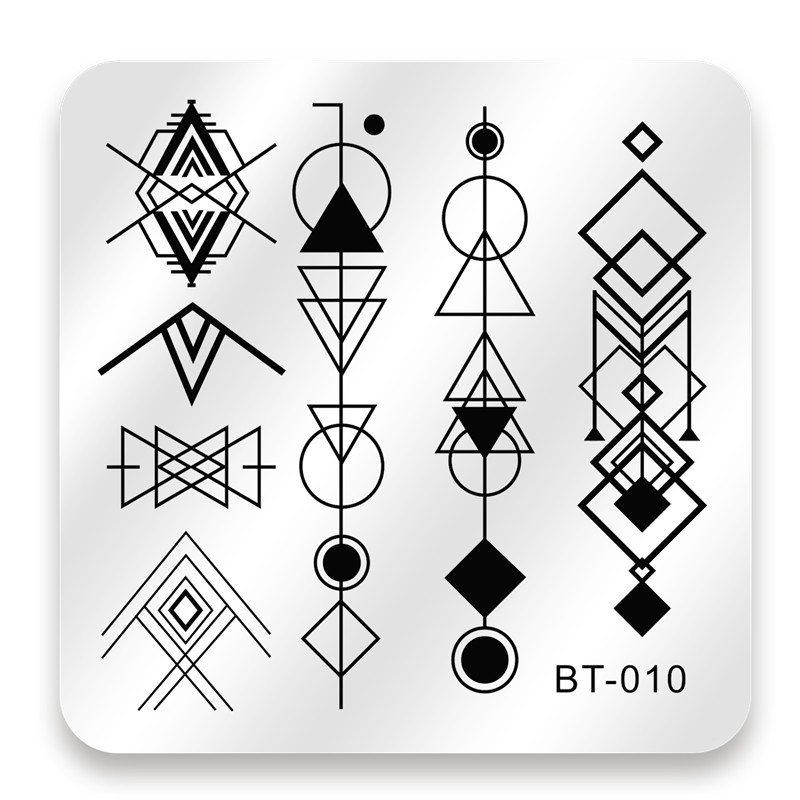 Biutee 6*6cm τετράγωνες πλάκες για σφράγιση νυχιών Σχέδιο δαντέλας λουλουδιών θερμοκρασίας σφραγίδα σφραγίδας τέχνης για τα νύχια Πρότυπο εικόνας για πιάτο στένσιλ