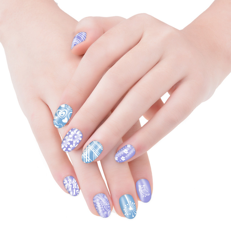 Biutee 6*6cm τετράγωνες πλάκες για σφράγιση νυχιών Σχέδιο δαντέλας λουλουδιών θερμοκρασίας σφραγίδα σφραγίδας τέχνης για τα νύχια Πρότυπο εικόνας για πιάτο στένσιλ