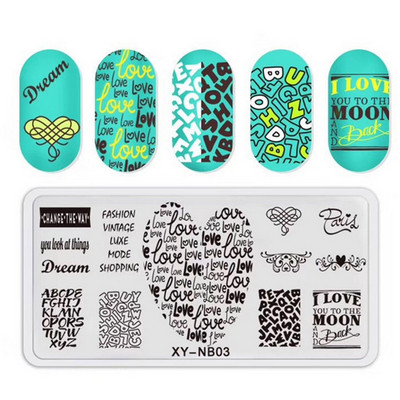 Ploča za nokte Leptir Cvijet List Predložak za ispis od nehrđajućeg čelika Pečat DIY Alati za manikuru Dodatak za prijenos grafičkog uzorka