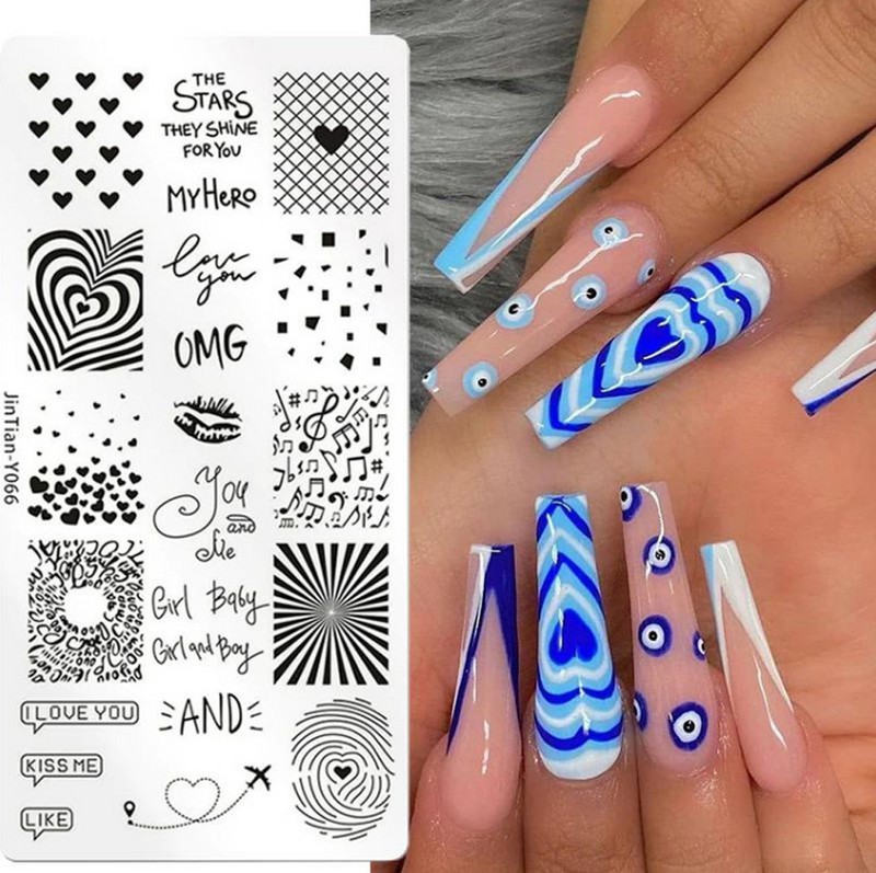 Ploča za nokte Leptir Cvijet List Predložak za ispis od nehrđajućeg čelika Pečat DIY Alati za manikuru Dodatak za prijenos grafičkog uzorka