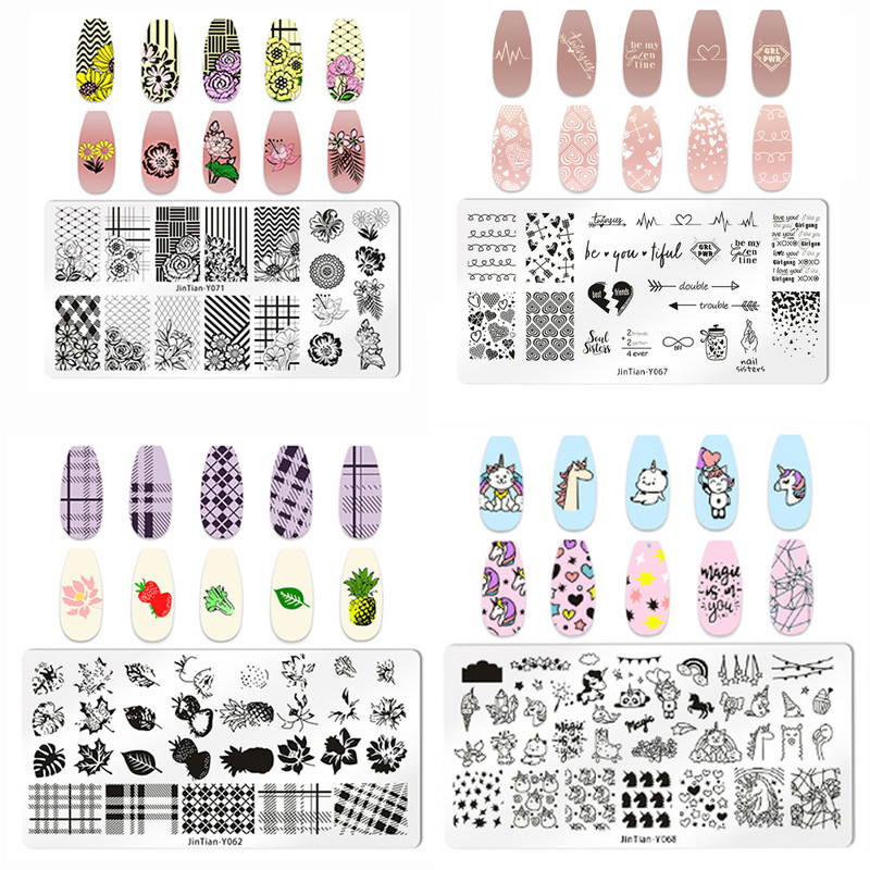 Ploča za nokte Leptir Cvijet List Predložak za ispis od nehrđajućeg čelika Pečat DIY Alati za manikuru Dodatak za prijenos grafičkog uzorka