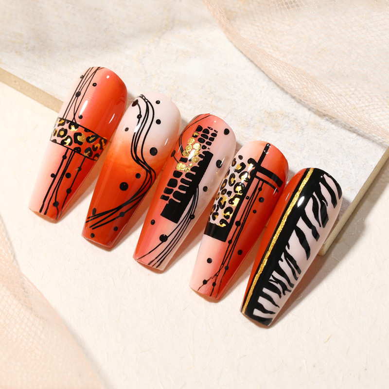 NICOLE PÄEVIK Küünte stantsimisplaadid Tiigrisebra Leopard Print Loomakujutis Templimallid Madulillede lehtede šabloon maniküüriks