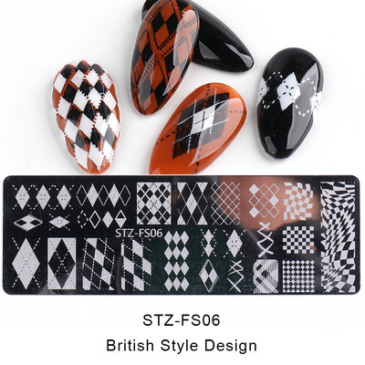 1kom Divlje životinje Nail Art Ploča za utiskivanje Leopard Tigar Zmija Predložak za pečat Leptir Cvijet Čipka Šablone Manikura JISTZ-FS