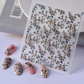 Värsked lilled Tüdrukud eelistavad lilli DIY 5D küünekleebis Geellaki ülekandeliugur Isekleepuvad maniküüri näpunäited