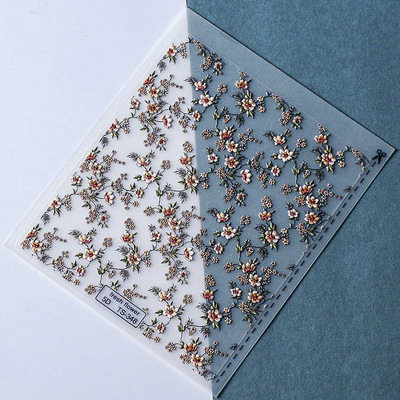 Värsked lilled Tüdrukud eelistavad lilli DIY 5D küünekleebis Geellaki ülekandeliugur Isekleepuvad maniküüri näpunäited