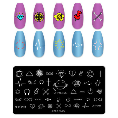 Love Heart Tanjurići za utiskivanje noktiju Crtana mašna Slika za vjenčanje Noć vještica Dizajnerski tanjurići za utiskivanje noktiju Valentinovo Božićni predlošci za poliranje